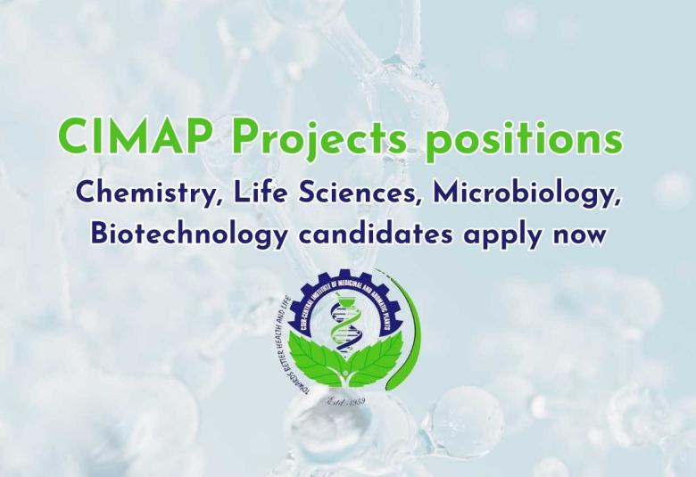 CIMAP inviting applications for Projects positions