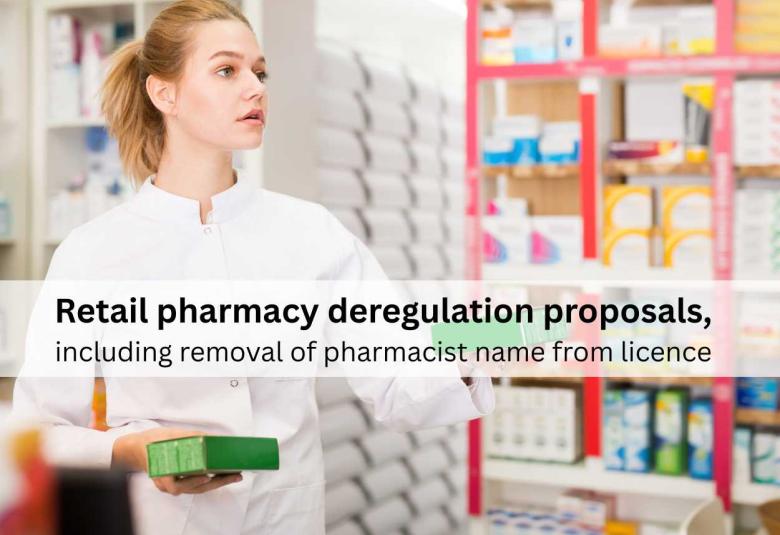 DCC refers retail pharmacy deregulation proposals to sub-committee, including removal of pharmacist name from licence