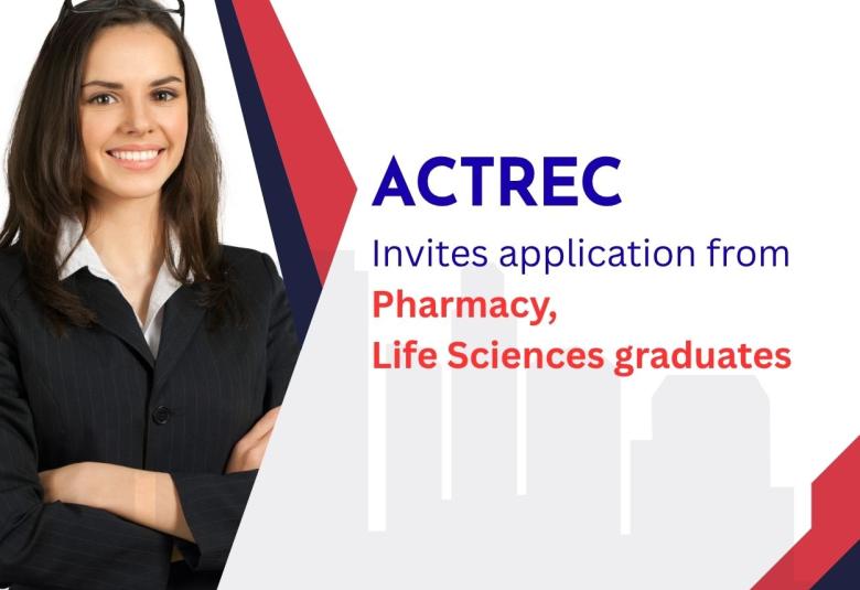 ACTREC Invites application from Pharmacy, Life Sciences graduates