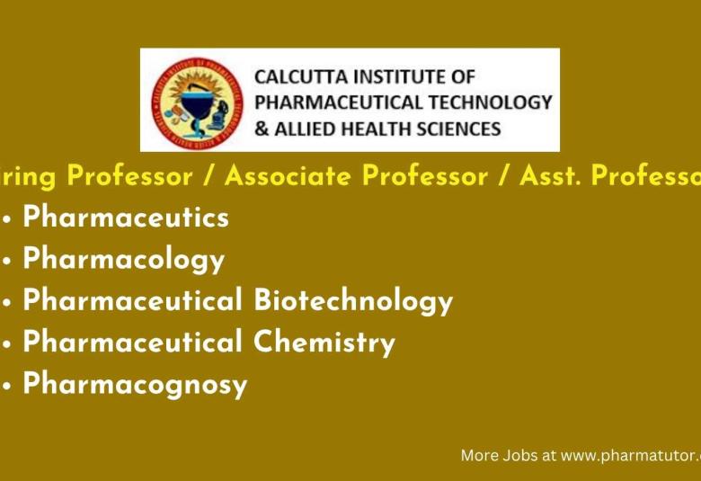 Advertisement for Professor, Associate Professor, Assistant Professor at CIPT & AHS