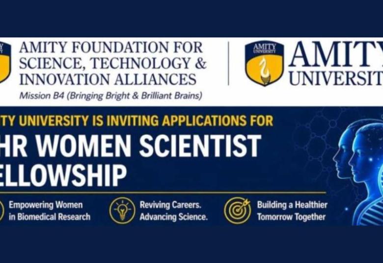AMITY University is inviting applications for DHR Women Scientist Fellowship