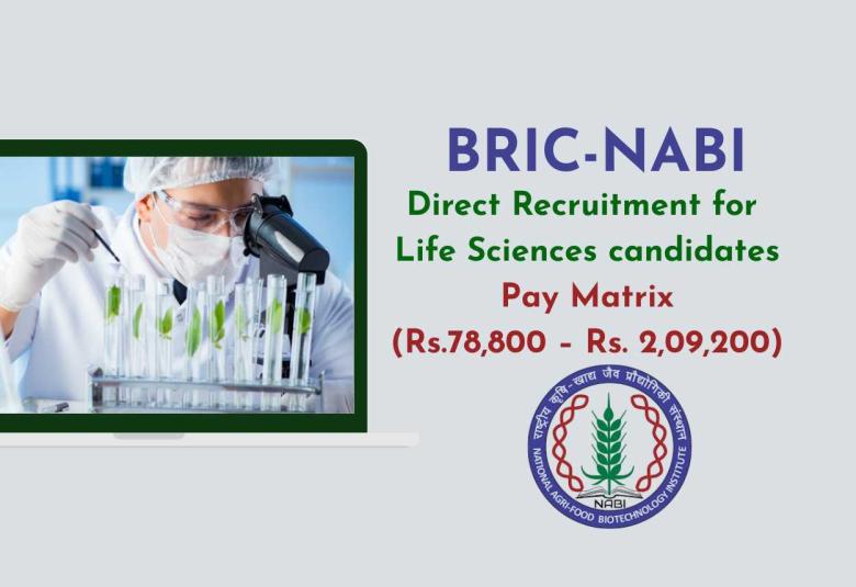 Direct Recruitment for Life Sciences candidates at BRIC-NABI
