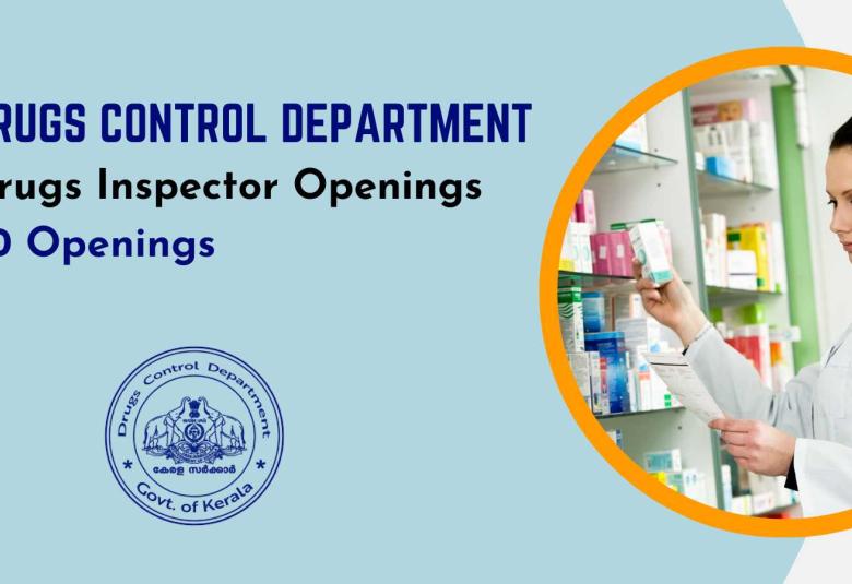 CMD, Drugs Control Department announces Assistant Drugs Inspector Openings - 30 Openings
