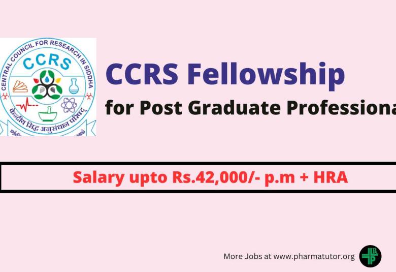 Fellowship for Post Graduate Professional at CCRS
