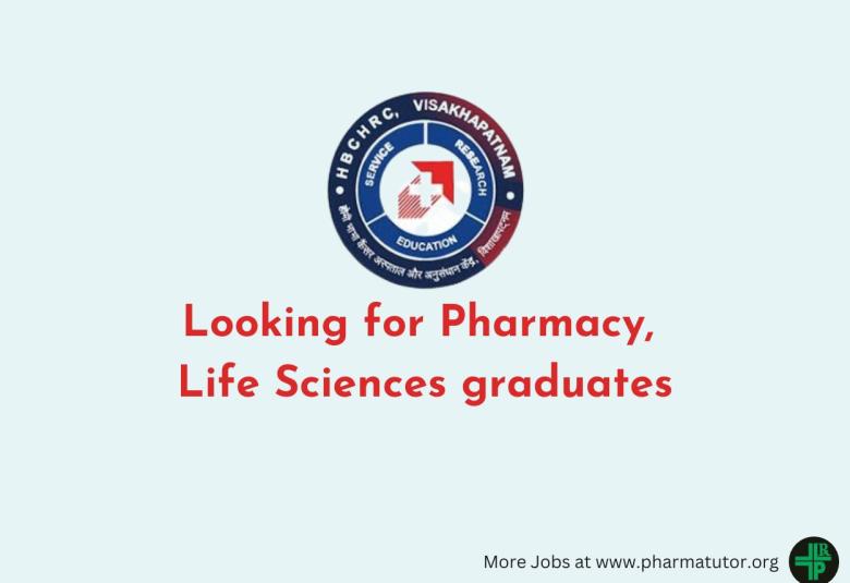 HBCHRC looking for Pharmacy, Life Sciences graduates