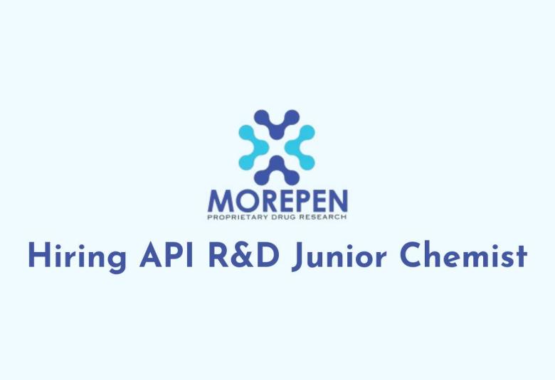 Morepen Hiring API R&D Junior Chemist