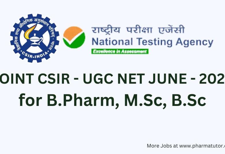 Notification of Joint CSIR-UGC NET 2026 for B.Pharm, M.Sc, B.Sc