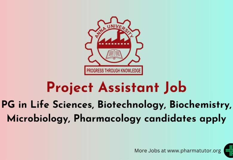 Project Assistant Job at Anna University
