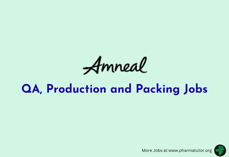 QA, Production and Packing Jobs at Amneal Pharma