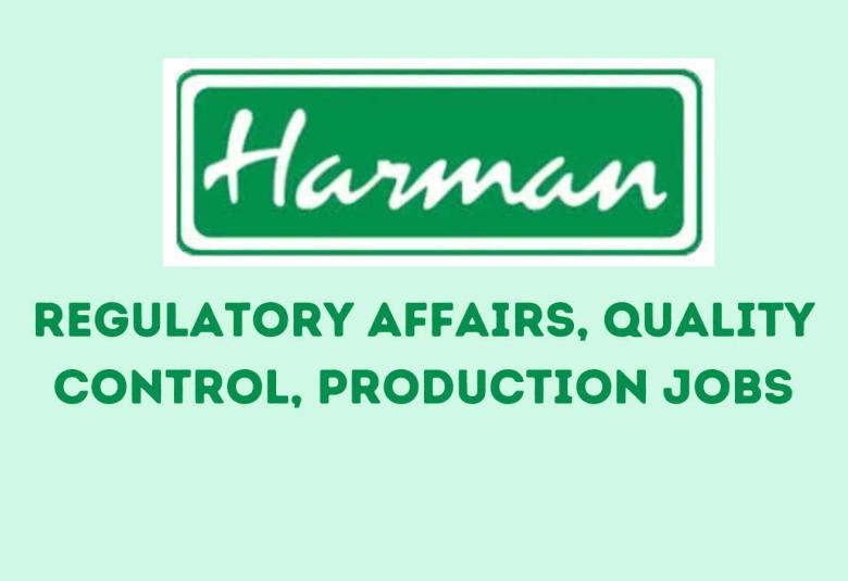 Regulatory Affairs, Quality Control, Production Jobs at Harman finochem