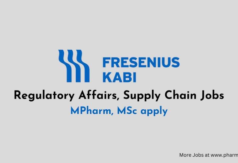 Regulatory Affairs, Supply Chain Jobs at Fresenius Kabi India