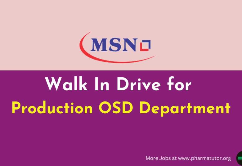 Walk In Drive for Production OSD Department at MSN Group