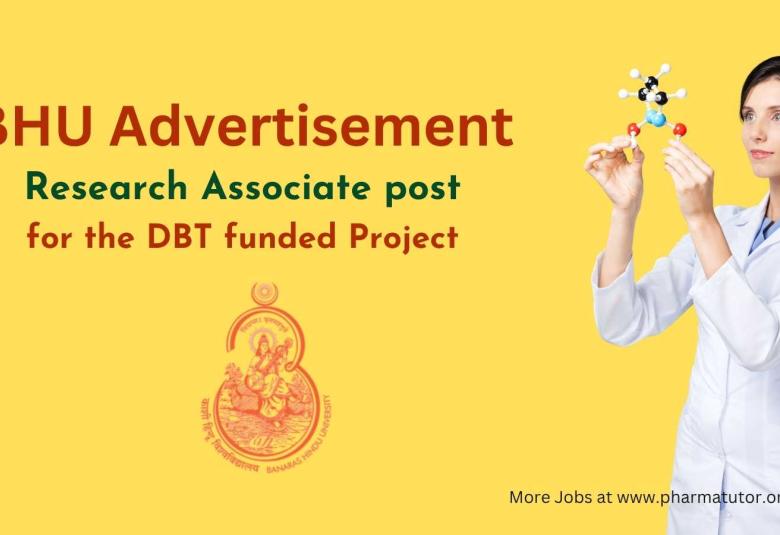 Advertisement for Research Associate for the DBT funded Project at Banaras Hindu University