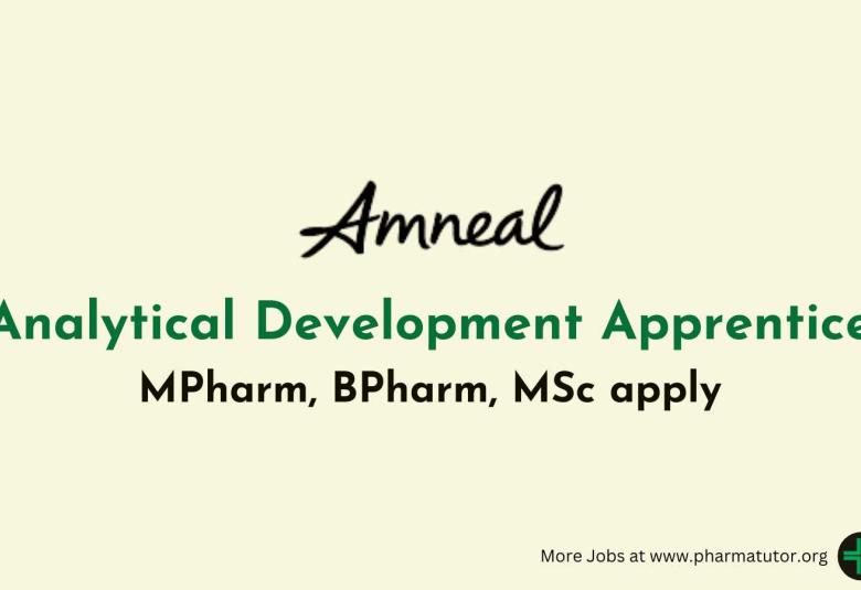 Analytical Development Apprentice at Amneal Pharmaceuticals