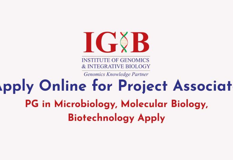 Apply Online for Project Associate at CSIR-IGIB