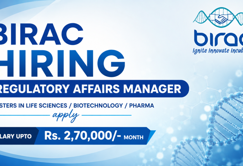 BIRAC Hiring Regulatory Affairs Manager 
