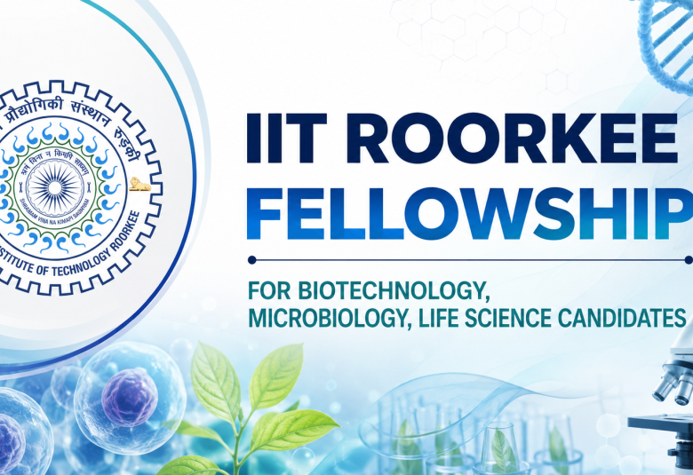 IIT Roorkee Fellowship for Biotechnology, Microbiology, Life Science candidates