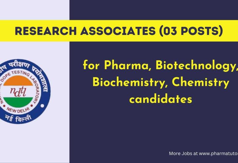 NDTL invites applications from Pharma, Biotechnology, Biochemistry, Chemistry candidates