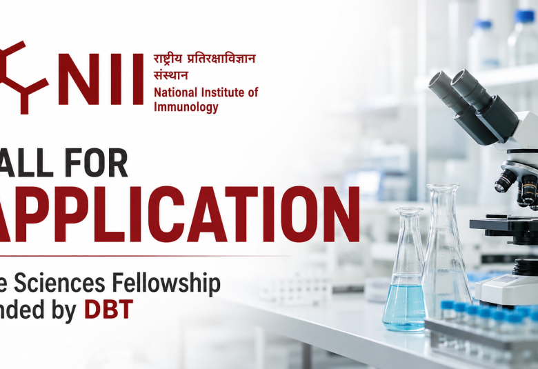 NII Call for Application : Life Sciences Fellowship funded by DBT