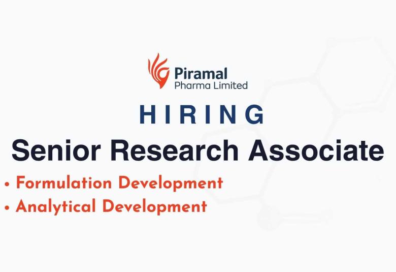 Piramal Pharma Limited Hiring Senior Research Associate