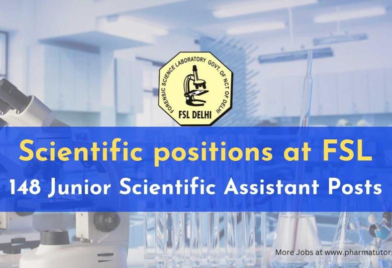 Scientific positions at Forensic Science Laboratory