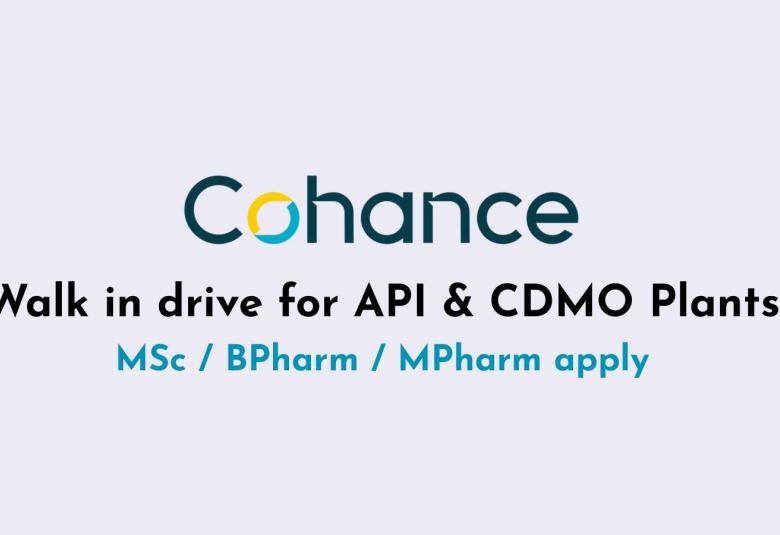 Walk in drive for API & CDMO Plants at Cohance Lifesciences