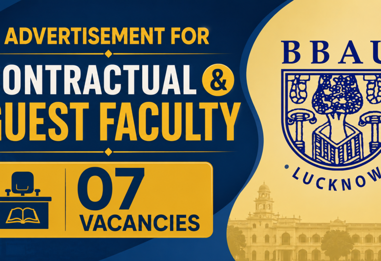 Advertisement for Contractual and Guest Faculty at Babasaheb Bhimrao Ambedkar University