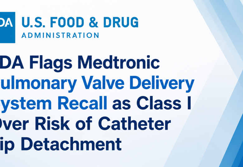 FDA Flags Medtronic Pulmonary Valve Delivery System Recall as Class I Over Risk of Catheter Tip Detachment