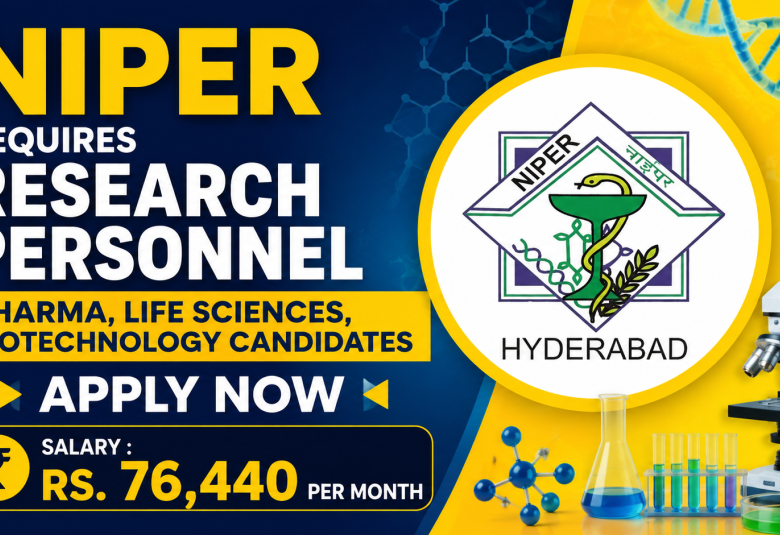 NIPER requires research personnel