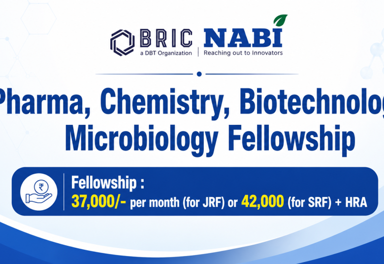 Pharma, Chemistry, Biotechnology, Microbiology Fellowship at NABI