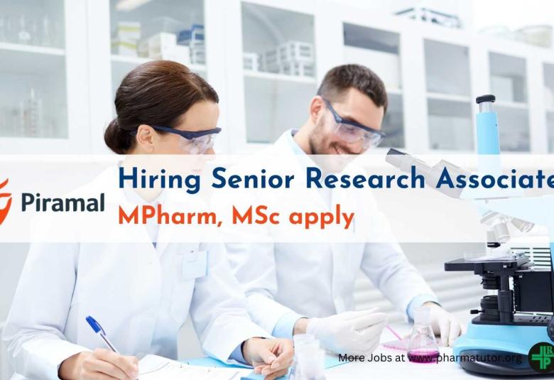 Piramal Pharma Limited Hiring Senior Research Associate