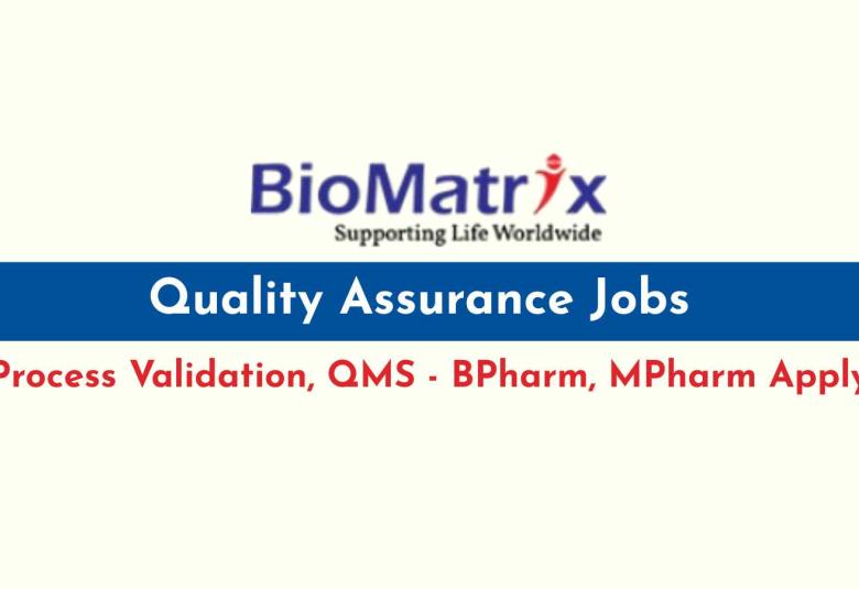 Quality Assurance Jobs at BioMatrix Healthcare