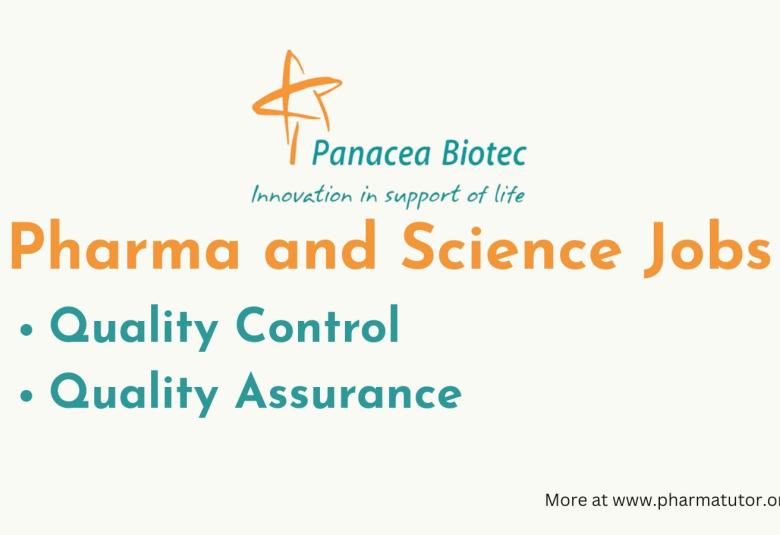 Quality Control and Quality Assurance Jobs at Panacea Biotec