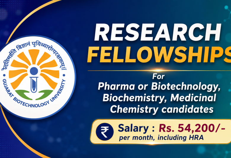 Research Fellowships for Pharma or Biotechnology, Biochemistry, Medicinal Chemistry candidates at GBU