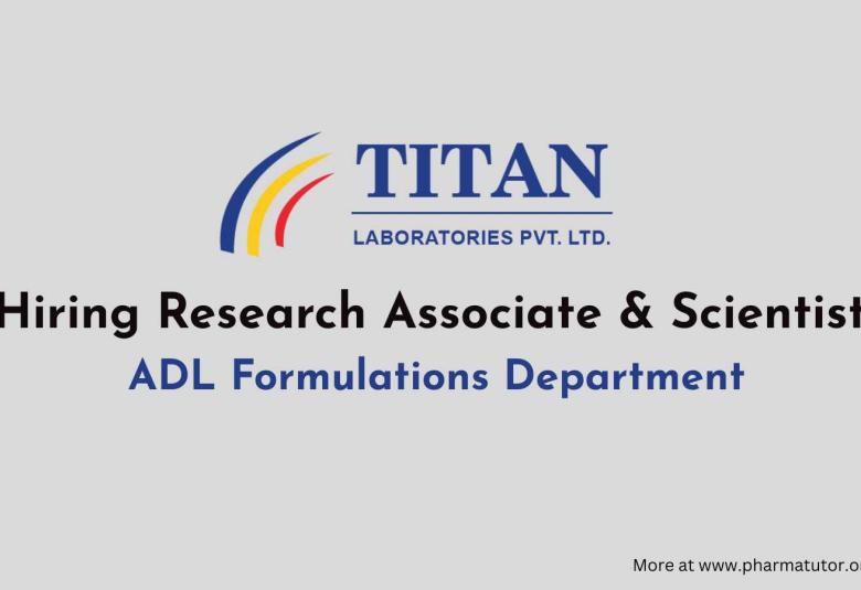 Titan Pharma Hiring Research Associate & Scientist