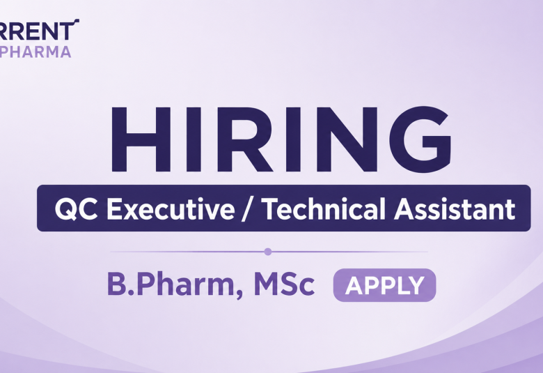 Torrent Pharma Hiring QC Executive / Technical Assistant