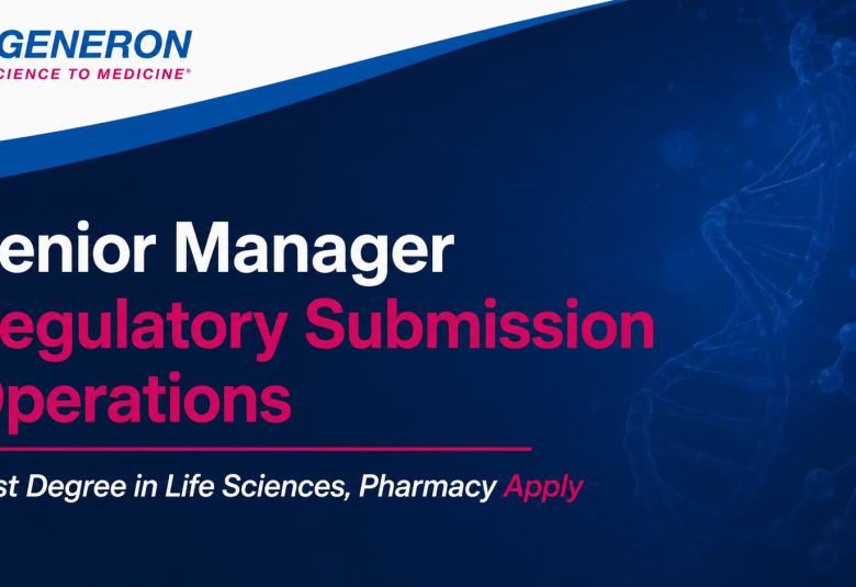 Work as Senior Manager Regulatory Submission Operations at Regeneron