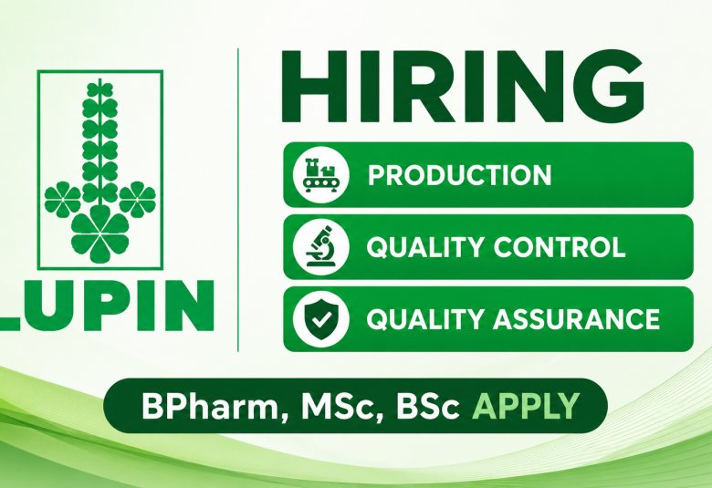 Hiring for Production, Quality Control and Assurance at Lupin Ltd