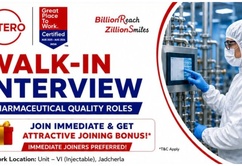 Interview for Pharmaceutical Quality Roles at Hetero