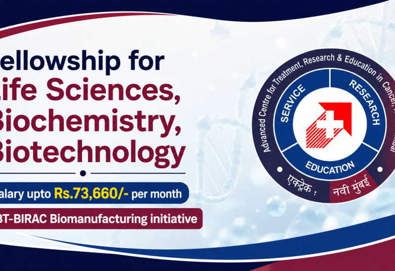 ACTREC Fellowship for Life Sciences, Biochemistry, Biotechnology candidates