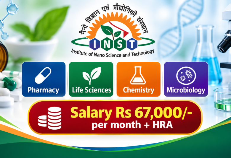Advertisement for Pharmacy, Life Sciences, Chemistry, Microbiology at INST Mohali
