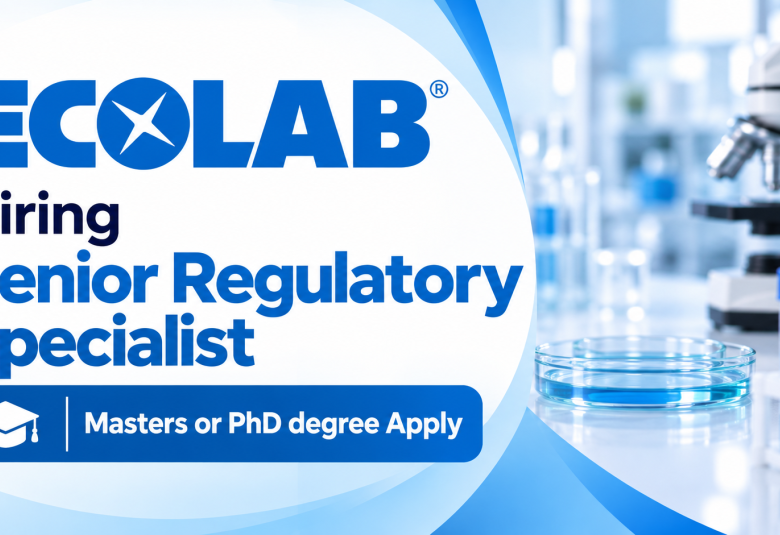 Ecolab Hiring Senior Regulatory Specialist