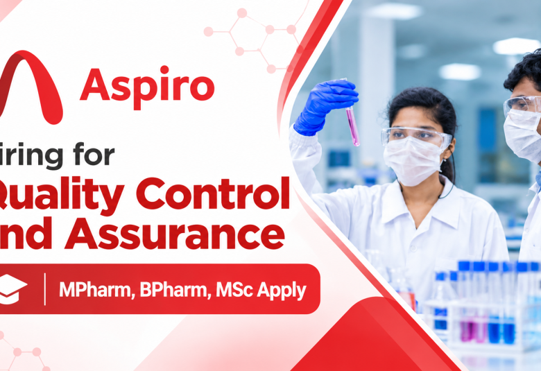 Hiring for Quality Control and Assurance at Aspiro Pharma