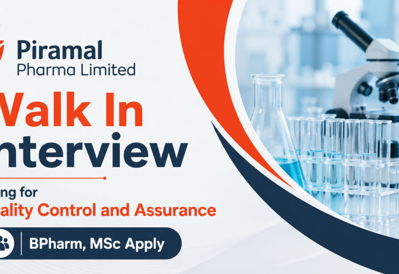Hiring for Quality Control and Assurance at Piramal Pharma Limited