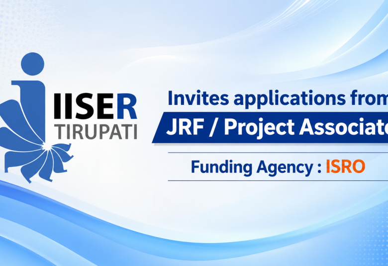 IISER invites applications from JRF / Project Associate