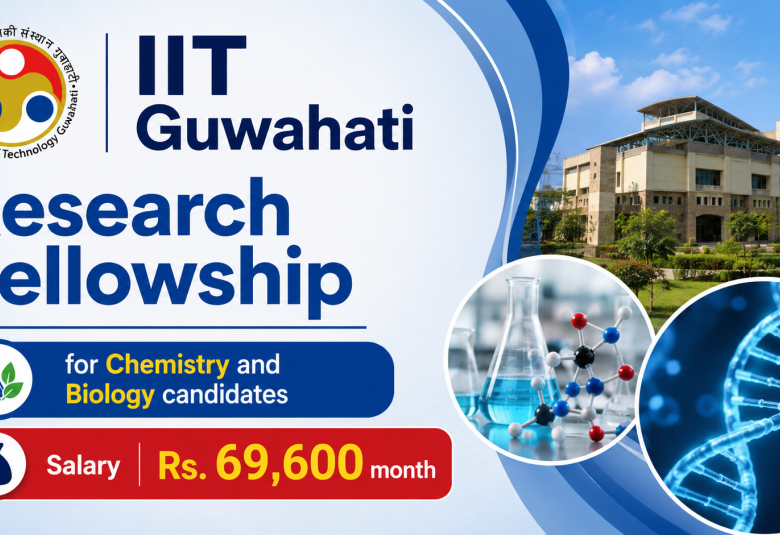 IIT Guwahati Research Fellowship for Chemistry and Biology candidates