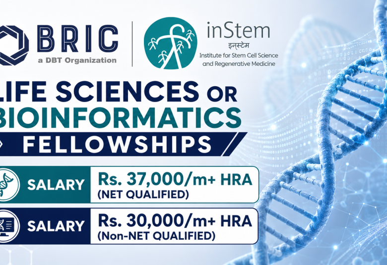 Life Sciences or Bioinformatics Fellowships at iBRIC-inStem