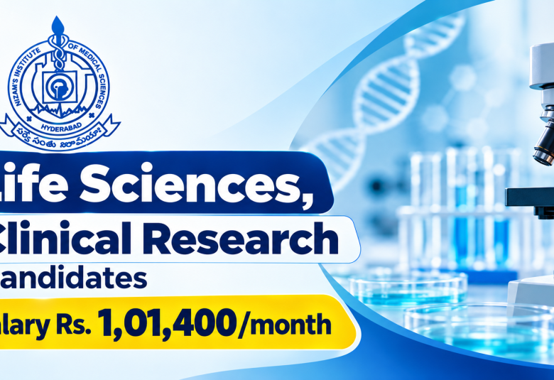 NIMS Advertisement for Life Sciences, Clinical Research candidates