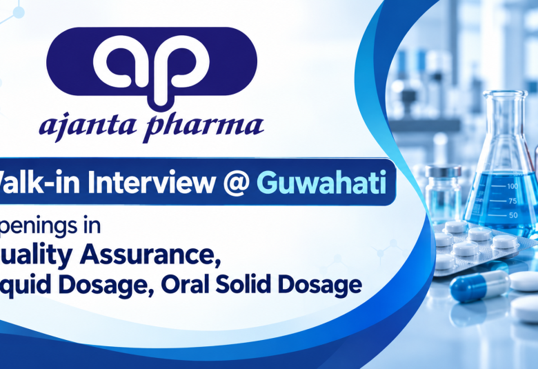Openings in Quality Assurance, Liquid Dosage, Oral Solid Dosage at Ajanta Pharma