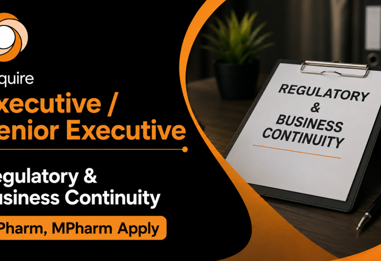 Require Executive / Senior Executive in Regulatory & Business Continuity at Sun Pharma
